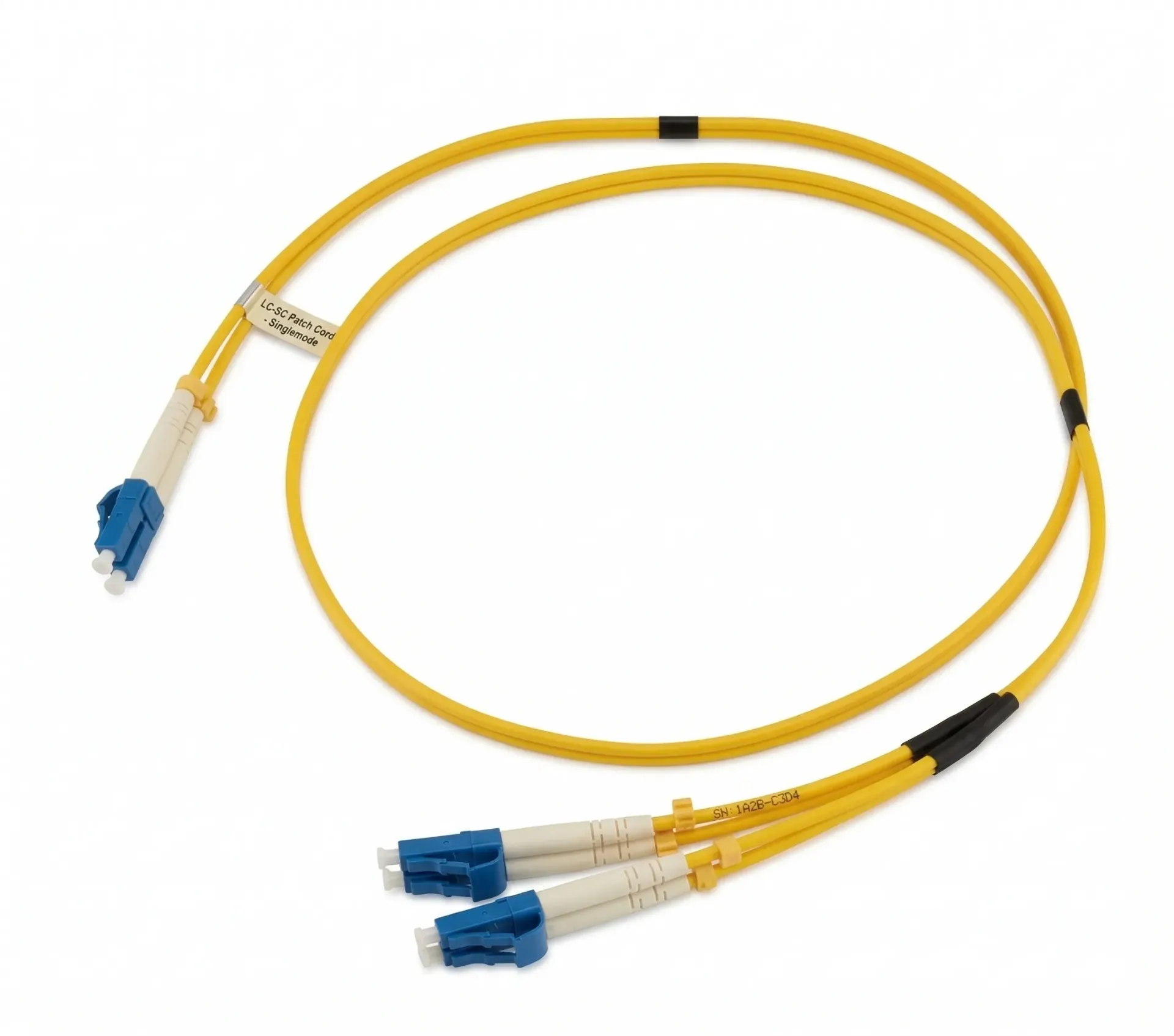 [EN-Y2LC4LC-SM-10M] Y LC cable, 2x LC fibers to 4x LC Fibers, SM OS2, Breakout length 0.5m, 10m